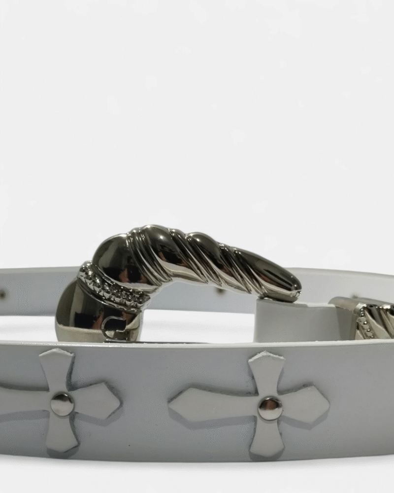 141 sin título_20250728153207 (1) Cinturón unifaz para mujer, elaborado y detallado con cuero blanco