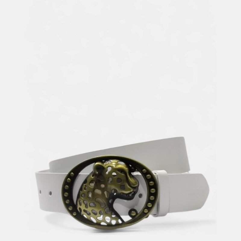 142 sin título_20250730121454 Cinturón de cuero blanco unifaz con chapa para hombre