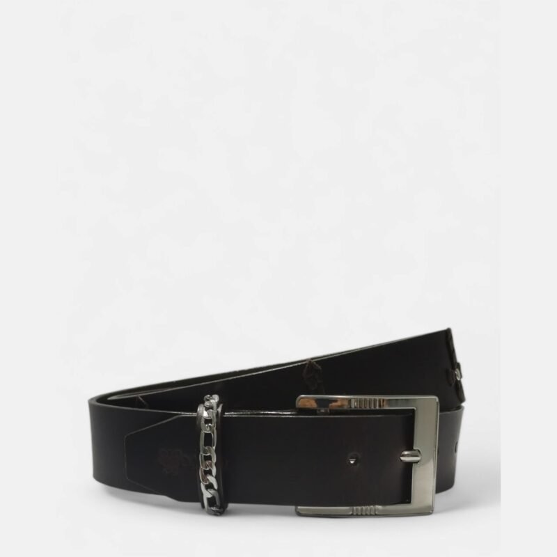 142 sin título_20250730122537 Cinturón unifaz para hombre, elaborado en cuero color café oscuro