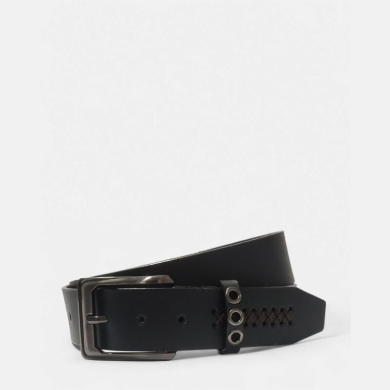 142 sin título_20250730122944 Cinturón unifaz de cuero para hombre con ojaletes y tejido