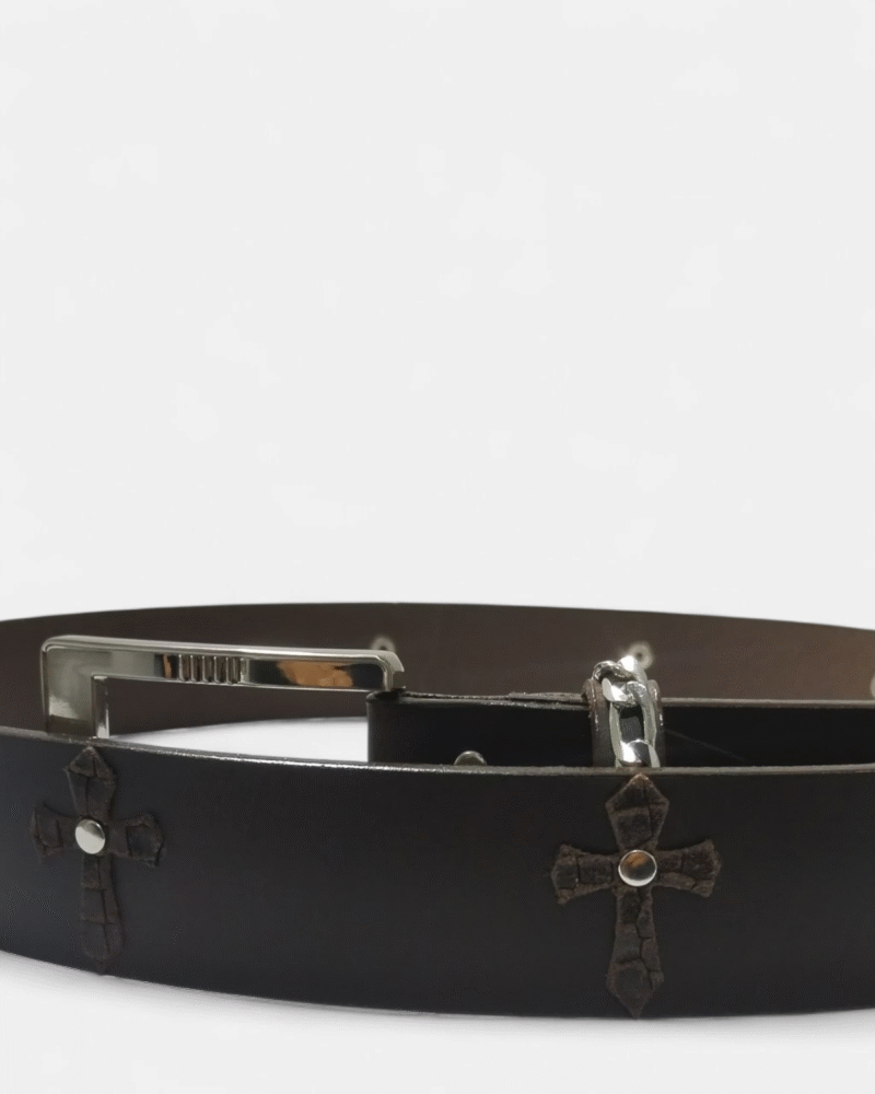 Photoroom-20250728_144622_15 Cinturón unifaz para hombre, elaborado en cuero color café oscuro