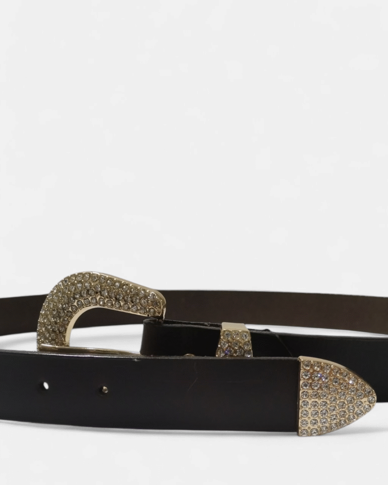 Cinturón unifaz para mujer, elaborado en cuero liso