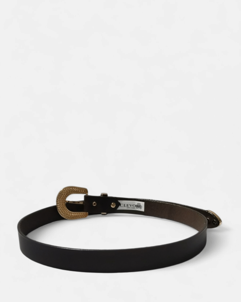 Cinturón unifaz para mujer, elaborado en cuero liso