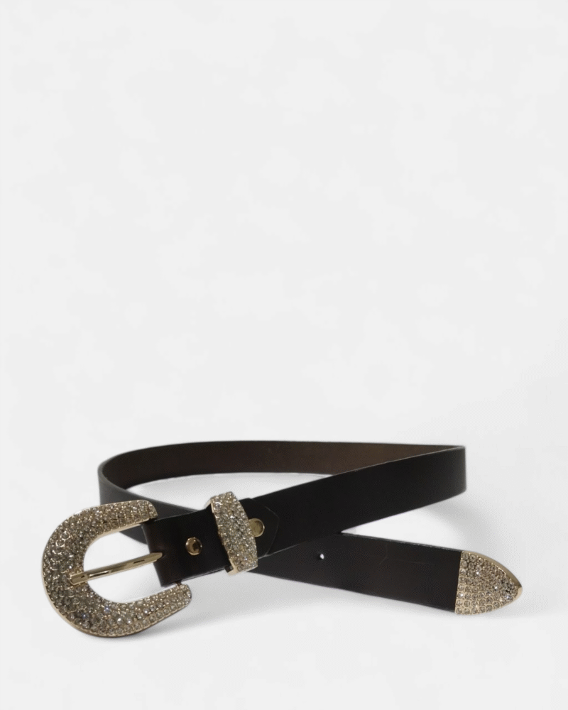 Cinturón unifaz para mujer, elaborado en cuero liso