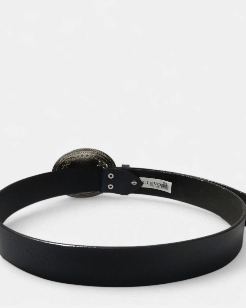 Photoroom-20250728_144623_43 Cinturón de cuero azul oscuro unifaz con chapa para hombre