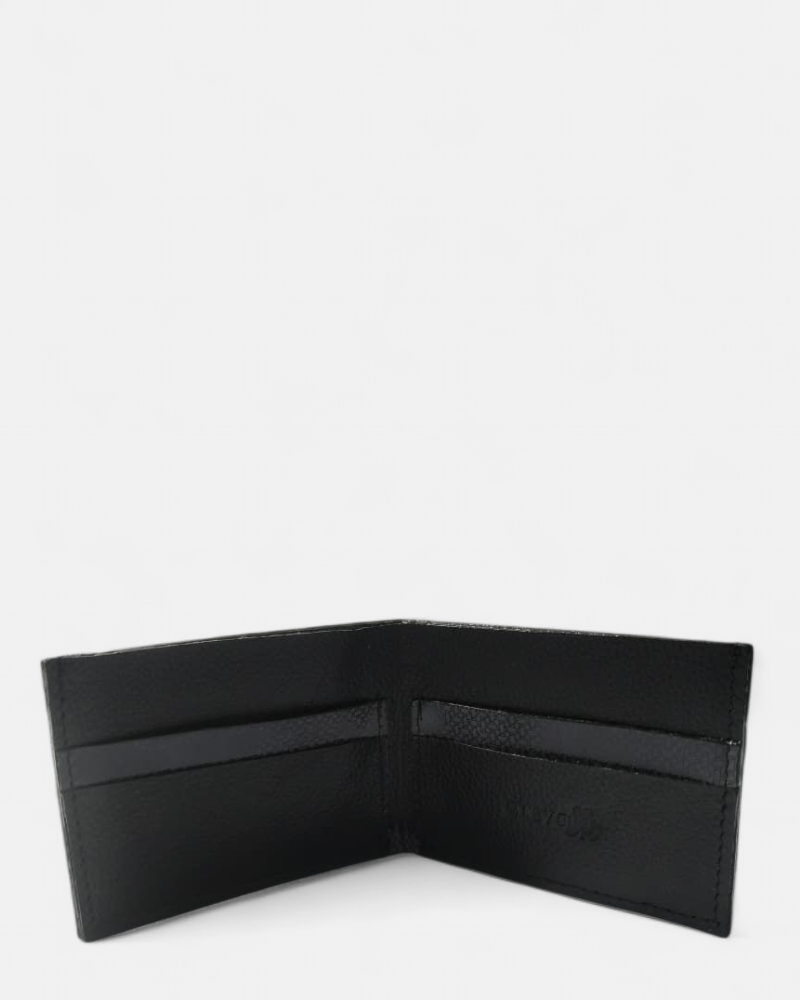 Cartera de cuero vacuno color negro