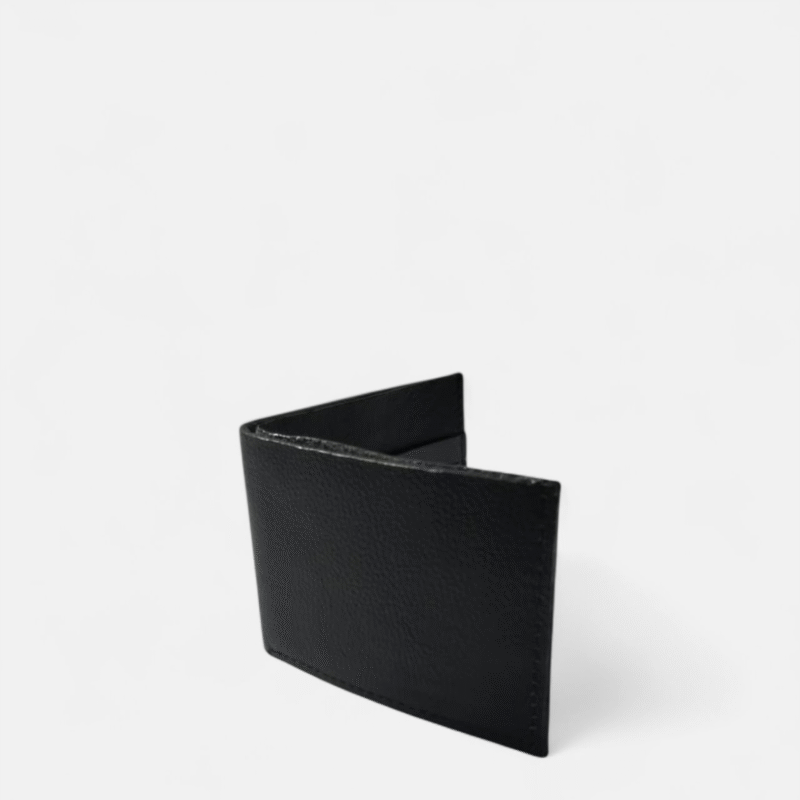 Cartera de cuero vacuno color negro