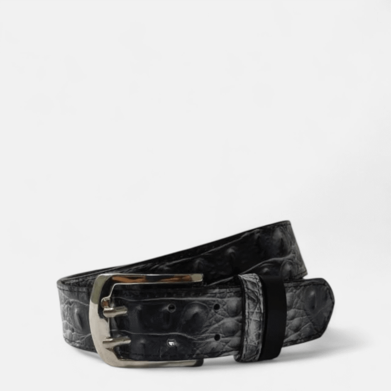 Photoroom-20251001_160450_3 Cinturón unifaz de cuero vacuno para hombre, grabado con textura de cocodrilo