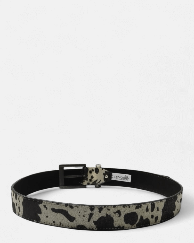 Cinturón unifaz de cuero pelo para hombre