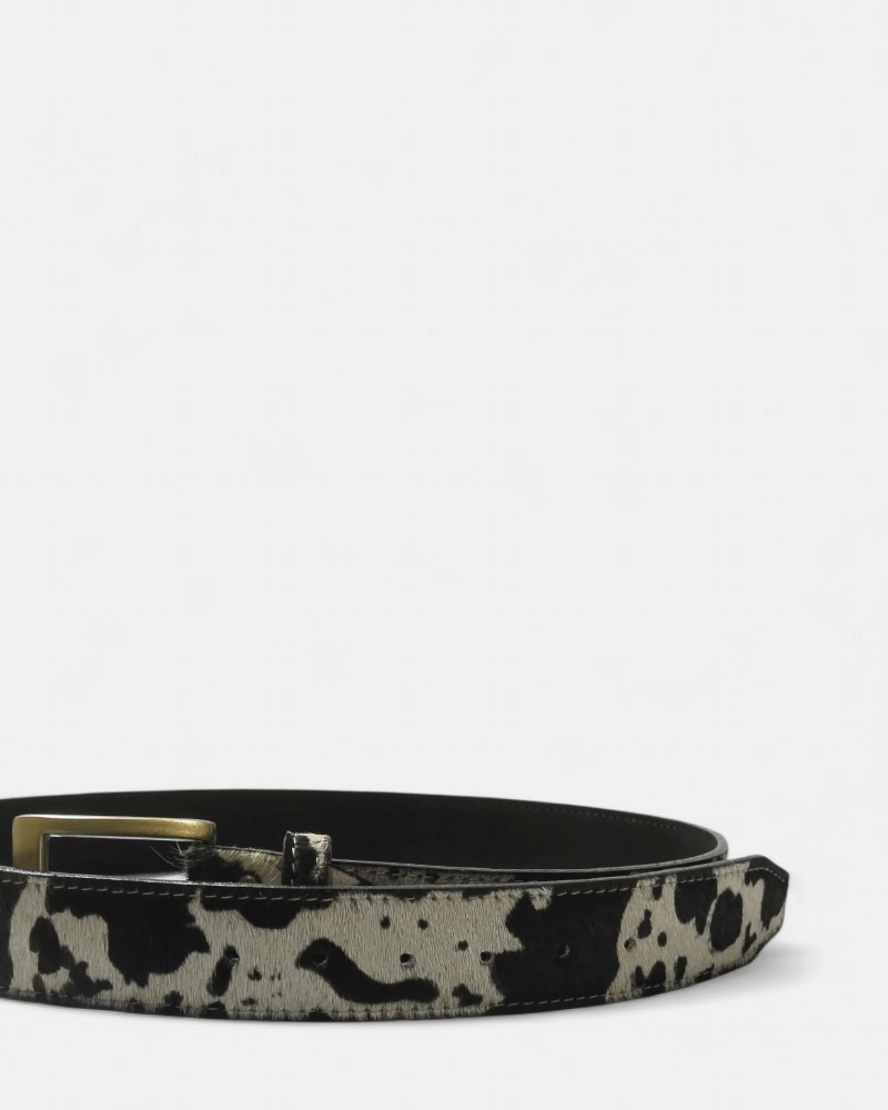 Cinturón unifaz de cuero pelo para hombre