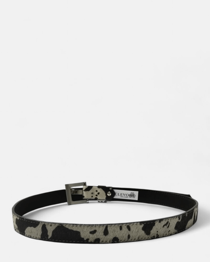 Cinturón unifaz de cuero pelo para mujer