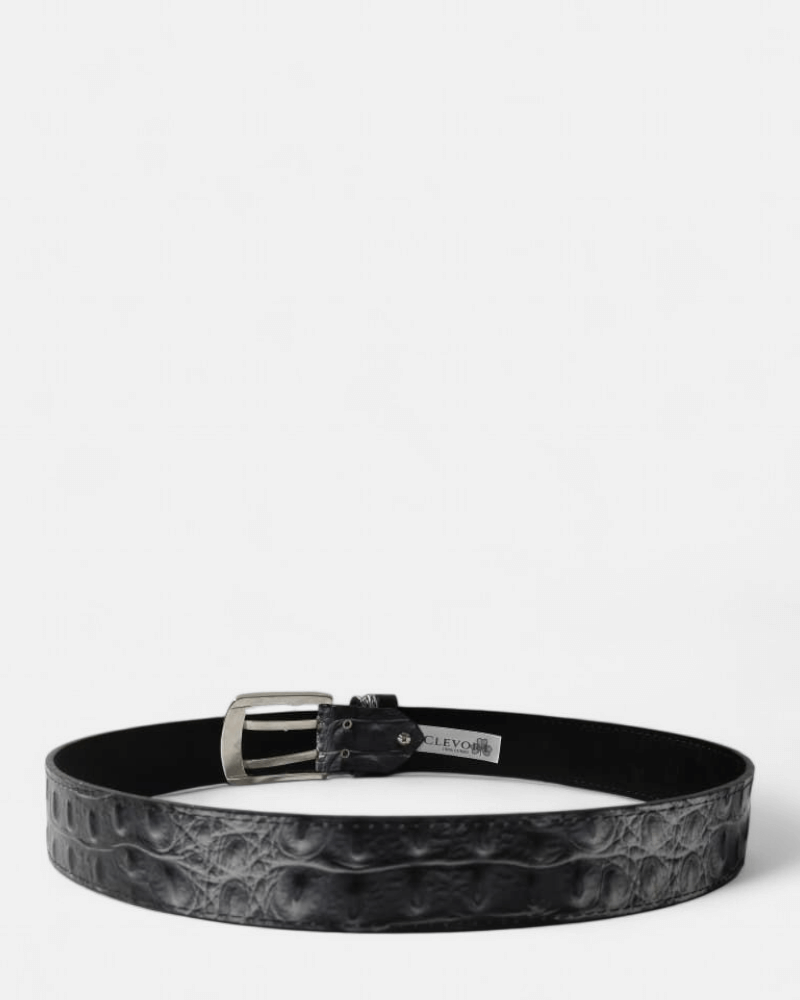 Photoroom-20251001_162110_8 Cinturón unifaz de cuero vacuno para hombre, grabado con textura de cocodrilo